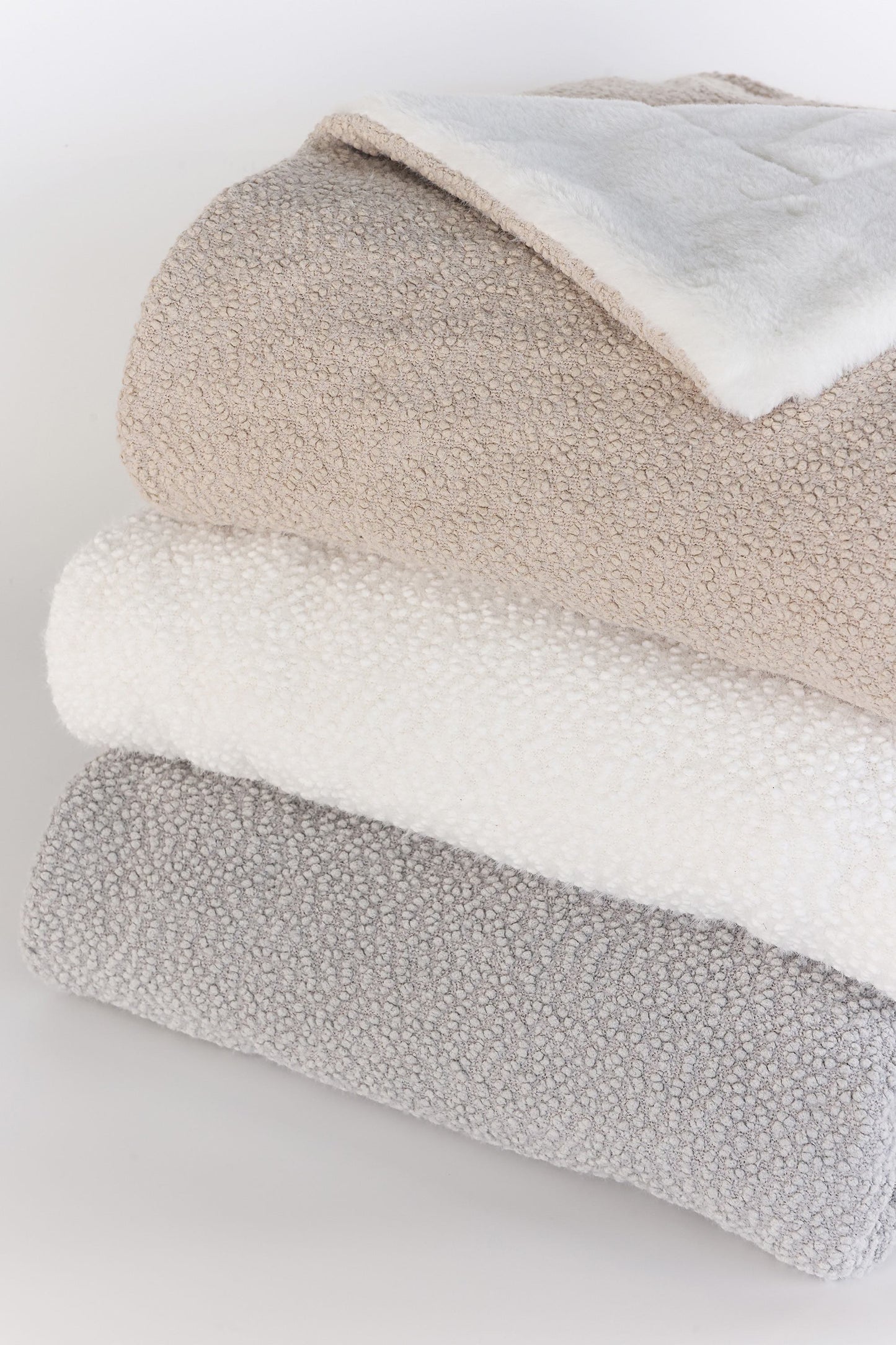 Boucle Nylon Poly Blend Throw Blanket 50x60